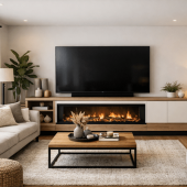 Maak je woonkamer gezelliger met een tv meubel met haard