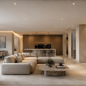 Rust en ruimte in huis met trimless verlichting