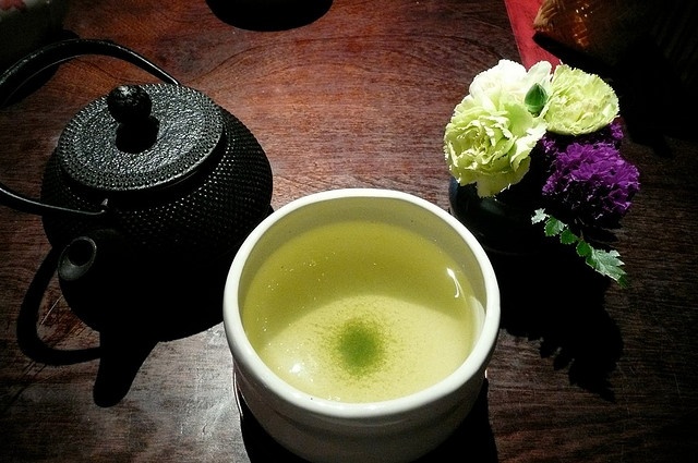 Groene thee voor een mooie winterdag