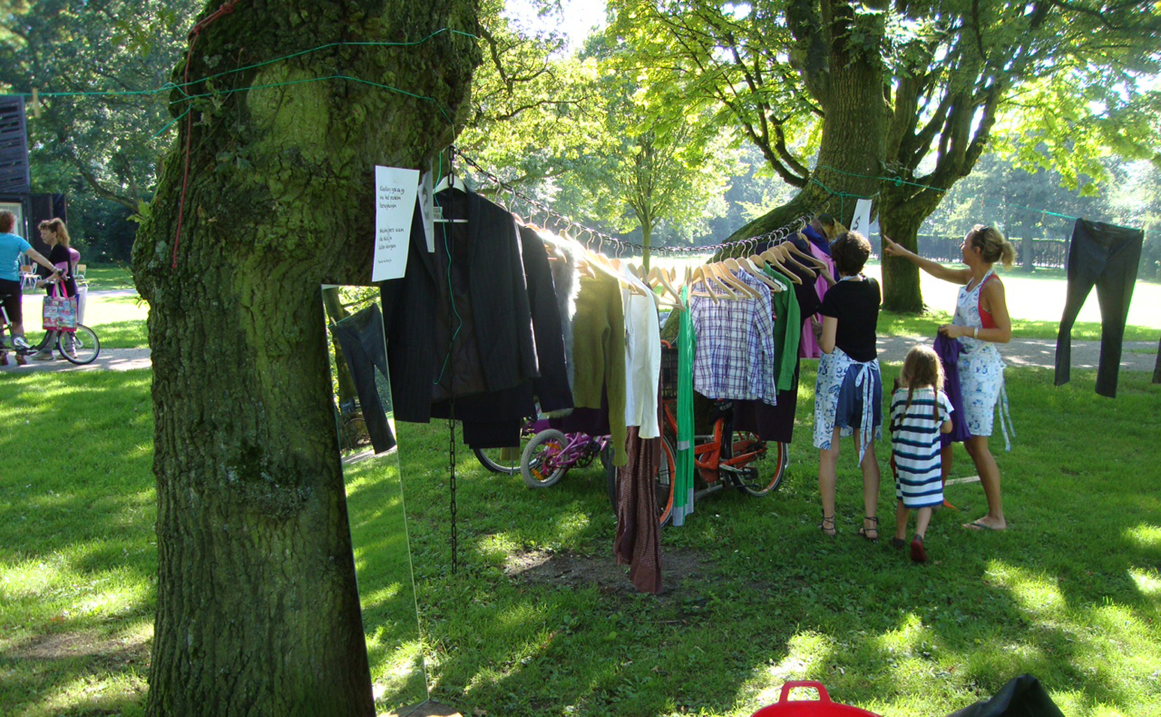 De waslijn mooie kleding bewuste levensstijl