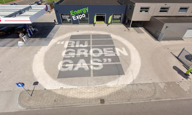 Groene Gas wagen park