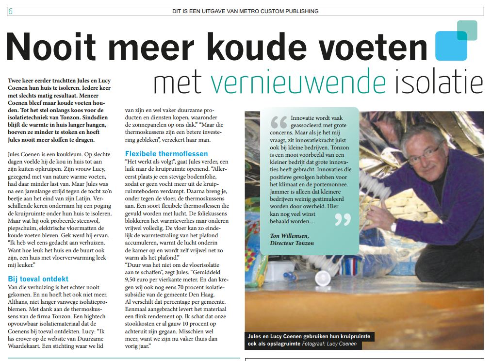 vloerisolatie TONZON
