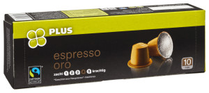 PLUS Fairtrade koffiecups espresso oro