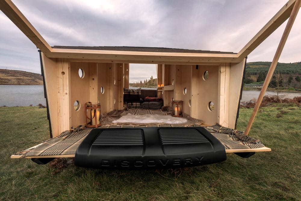 Schuil hut land rover