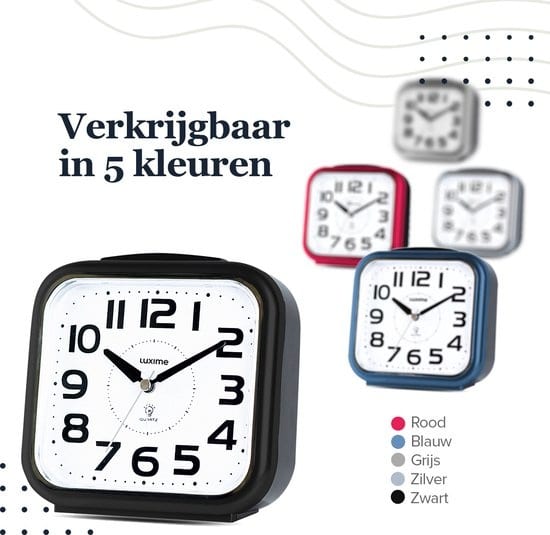 Luxime Wekker Analoog