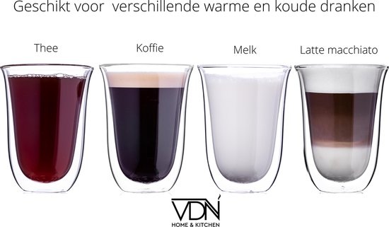 VDN Dubbelwandige Theeglazen
